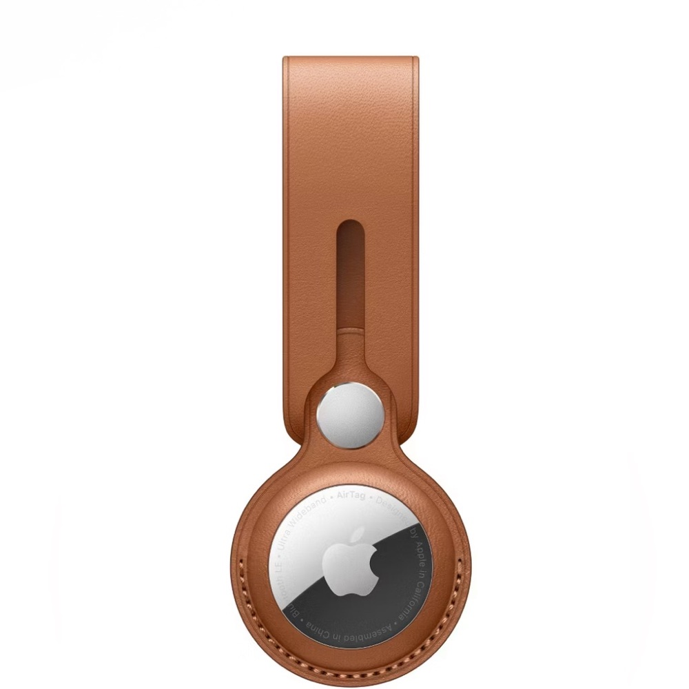 Apple AirTag Leather Loop in Tan - Picture 3 of 5
